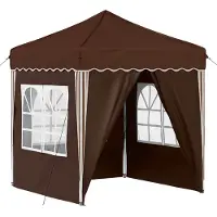 vidaXL Pop-up Partyzelt 195 x 195 x 245 cm Braun Oxford-Stoff