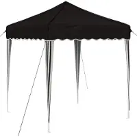 vidaXL Pop-up Partyzelt 195 x 195 x 245 cm Schwarz Oxford-Stoff