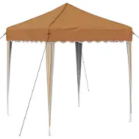 vidaXL Pop-up Partyzelt 195 x 195 x 245 cm Beige Oxford-Stoff