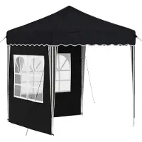 Syfax Pop-up Partyzelt 195 x 195 x 245 cm Anthrazit Oxford-Stoff