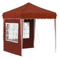 Syfax Pop-up Partyzelt 195 x 195 x 245 cm Terrakotta Oxford-Stoff