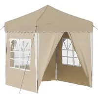 vidaXL Pop-up Partyzelt 195 x 195 x 245 cm Creme Oxford-Stoff