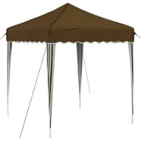 vidaXL Pop-up Partyzelt 195 x 195 x 245 cm Taupe Oxford-Stoff