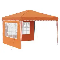Syfax Pop-up Partyzelt 288 x 288 x 245 cm Orange Oxford-Stoff