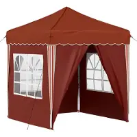 Syfax Pop-up Partyzelt 195 x 195 x 245 cm Terrakotta Oxford-Stoff