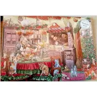 Pappnoptikum Nostalgie Bildchen Adventskalender Katzen, Katzen Katzen mit Verändermich Motiv