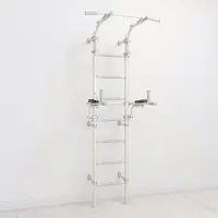 Jeflex Sprossenwand ClimbMaxx M9 inkl. Dip-Station Weiß / Pastel