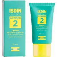 Isdin Acniben, Unisex, ölige Haut, Problemhaut, Creme, Anti-Makel, Anti-Glanz, Mattierend, 40 ml, Tube