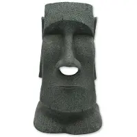 Winkee - Napkin Dispenser Moai Stone - Natural Stone Gray - Approximately 12 Inches Tall
