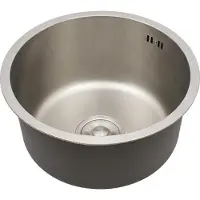 StarTech.com Küchenspüle - Unterbau Rund - Durchmesser 41 cm - Edelstahl 304 - Einzelbecken - Ohne Armatur - Tiefe 19 cm - Silber