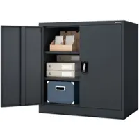 Jan Nowak Aktenschrank Abschließbar BEATA 3 Ebenen Metallschrank Werkstatt Büroschrank Werkzeugschrank 93x90x60cm Anthrazit