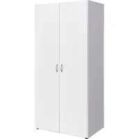 Möbelando Kleiderschrank Mehrzweckschrank Standrschrank Schrank Schlafzimmer "Hamina I" Weiß