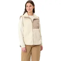 Vaude Fleeceweste "WOMEN'S NAJUN FLEECE VEST", Damen, Gr. 44, beige (ecru), Obermaterial: 100% Polyester, Westen Fleeceweste, weiter Schnitt, sportlicher Stil, mit seitlichen Schlitzen