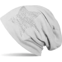 StyleBREAKER Beanie "Leichte Beanie mit Strass Stern" 1 Stk.