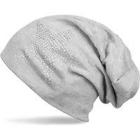 StyleBREAKER Beanie "Leichte Beanie mit Strass Stern" 1 Stk.