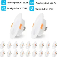 Aopunly LED Einbaustrahler 20 Stück 5W Kaltweiß nicht dimmbar 400LM flache Einbauleuchte Deckeneinbauleuchte Strahler