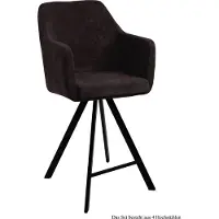 58 aufm Kessel Thekenstuhl (4er-Set) Delilah 57x104x60 Schwarz/Espresso