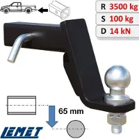 Lemet 2-Zoll AHK-Einschub Adapter abgesenkt -65mm für Subaru Forester III 2008-2012