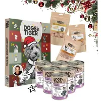 Dogs'n Tiger Dogs’n Tiger Guido Maria Kretschmer Adventskalender Hunde Box | Schlemmermenü | Rind & Lamm | Premium Mahlzeiten & Snacks | Adventskalender Hund
