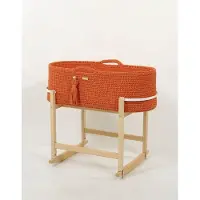 BellaFurn Boho Wiegmand - Handmade Babymand - inklusive gungstol - Antibakteriell madrass
