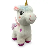 Landahl & Baumann Kuscheltier Einhorn 30 cm weiß-rosa – mit Flügeln, Weiches Plüschtier, Stofftier