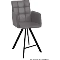 58 aufm Kessel Thekenstuhl drehbar (8er-Set) Devalyn 52x108x60 Schwarz/Grau