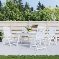 vidaXL Möbel Stuhlkissen 4 Stk. Blattmuster 40x40x3 cm Stoff - Gartenmöbelauflagen 361021