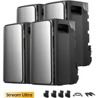 EcoFlow Balkonkraftwerk Speicher 7680Wh, 4x Stream Ultra 1920Wh All-in-One Batteriespeicher mit 4 Smart Meter, 2300W AC Ausgang,4-MPPT,0% VAT