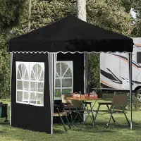 vidaXL CLORIS Pop-up Partyzelt Anthrazit 195 x 195 x 245 cm Oxford-Stoff - Pavillons & Partyzelte CC548