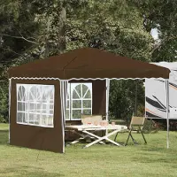vidaXL CLORIS Pop-up Partyzelt Taupe 288 x 288 x 245 cm Oxford-Stoff - Pavillons & Partyzelte CC566