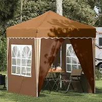 vidaXL CLORIS Pop-up Partyzelt Beige 195 x 195 x 245 cm Oxford-Stoff - Pavillons & Partyzelte CC554