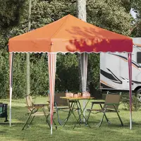 vidaXL "2026 Moderne"Pop-up Partyzelt(Wasserdicht) elegantes Design - Gartenzelt/Partyzelt - Orange 195x195x245cm Oxford-Stoff - Pavillons & Partyzelte Schlussverkauf755386
