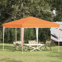 vidaXL CLORIS Pop-up Partyzelt Orange 288 x 288 x 245 cm Oxford-Stoff - Pavillons & Partyzelte CC563
