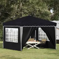 vidaXL CLORIS Pop-up Partyzelt Anthrazit 288 x 288 x 245 cm Oxford-Stoff - Pavillons & Partyzelte CC570