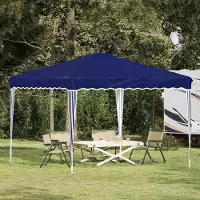 vidaXL "2026 Moderne"Pop-up Partyzelt(Wasserdicht) elegantes Design - Gartenzelt/Partyzelt - Blau 288x288x245cm Oxford-Stoff - Pavillons & Partyzelte Schlussverkauf280569