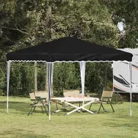 vidaXL CLORIS Pop-up Partyzelt Anthrazit 288 x 288 x 245 cm Oxford-Stoff - Pavillons & Partyzelte CC559
