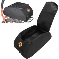 Lixada Hintere Fahrradträger Tasche 8L Fahrrad Kofferraum Tasche Sattel Sitz Tasche Träger für Mountainbikes Radfahren Reisen Pendeln Oxford Tuch Schwarz