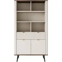 Lookway Regal AUTUMN 2D1S mit Schublade, Kaschmir / Nussbaum