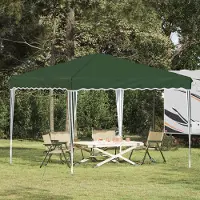 vidaXL CLORIS Pop-up Partyzelt Grün 288 x 288 x 245 cm Oxford-Stoff - Pavillons & Partyzelte CC560