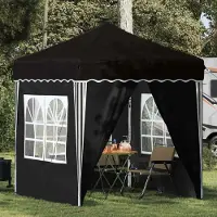 Prolenta Maison Exclusive - Pop-up Partyzelt 195 x 195 x 245 cm Schwarz Oxford-Stoff