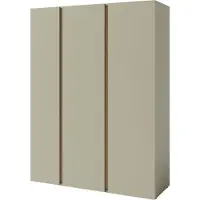Mirjan 24 Kleiderschrank Luca 01 mit drei Drehtüren, mit zwei Kleiderstange (Farbe: Eucalyptus / Eucalyptus + Eiche Baltic Dune)