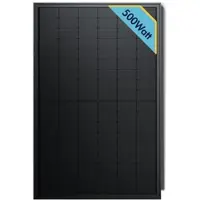 SunPro 500W Solarpanel Glas-Glas Module für Balkonkraftwerk Topcon Bifazial Full Black - 3500Wp ‚Äì 7 Module
