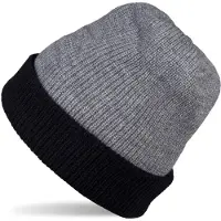 StyleBREAKER Strickmütze "Wende Feinstrick Beanie doppelt gestrickt" 1 Stk.