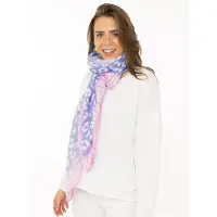 Zwillingsherz Schal "Leo Dreams" Leomuster und Schriftzug, transparenter Look