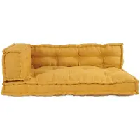 vidaXL Pallet Sofa Kissen 3 pcs Gelb 120 x 80 x 38 cm Stoff