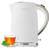 Taurus FUSION WAVE, 1,7 l, 2200 W, Weiß, Edelstahl, Regelbare Temperatur, Wasserstandsanzeige