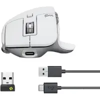 Logitech MX Master 3S, rechts, Laser, Bluetooth, 8000 DPI, Grau