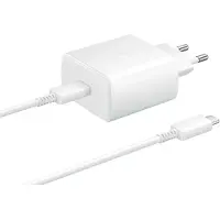Samsung Ladegerät EP-TA845 USB-C 45W mit USB-C Kabel Weiß (Bulk)