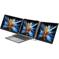 Blackview Dual Laptop Bildschirm Erweiterung 14" / 15,3" Triple Screen Monitor, Full HD IPS, USB-C HDMI Extender für MacBook & Windows, 100W PD, Eye Care