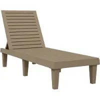 Helloshop26 - Sonnenliege Deckstuhl Gartenbett Terrassenmöbel hellbraun 155 x 58 x 83 cm Polypropylen 02_0012782